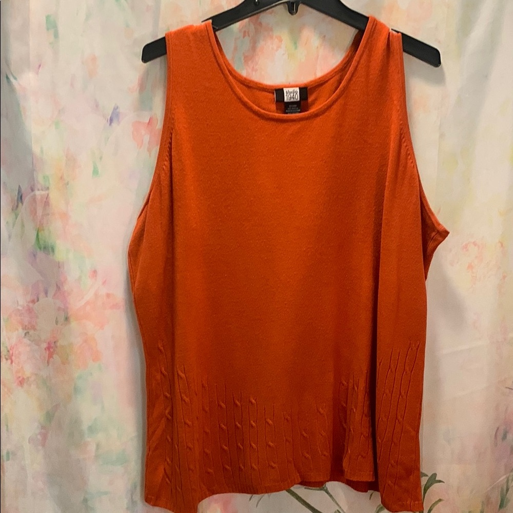 Studio 1940 Orange Boxy Tank Top